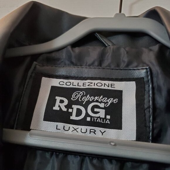 Vintage Reportage Italy 90s Black Matrix The Craft Leather Jacket M - Picture 6 of 7